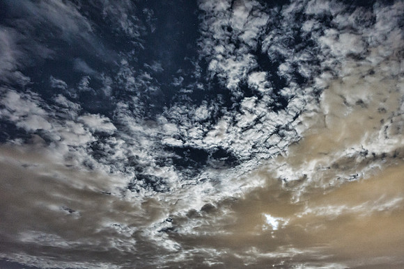 Clouds and Full Moon at Midnight