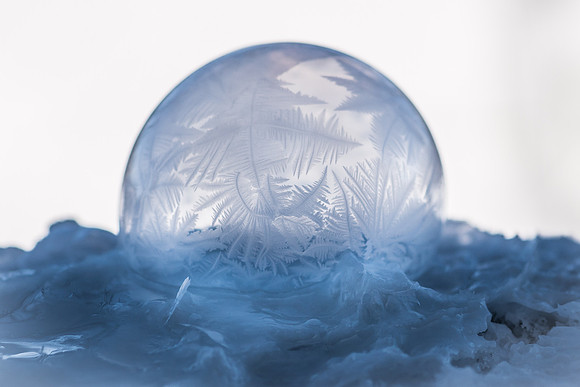 Frozen Soap Bubble